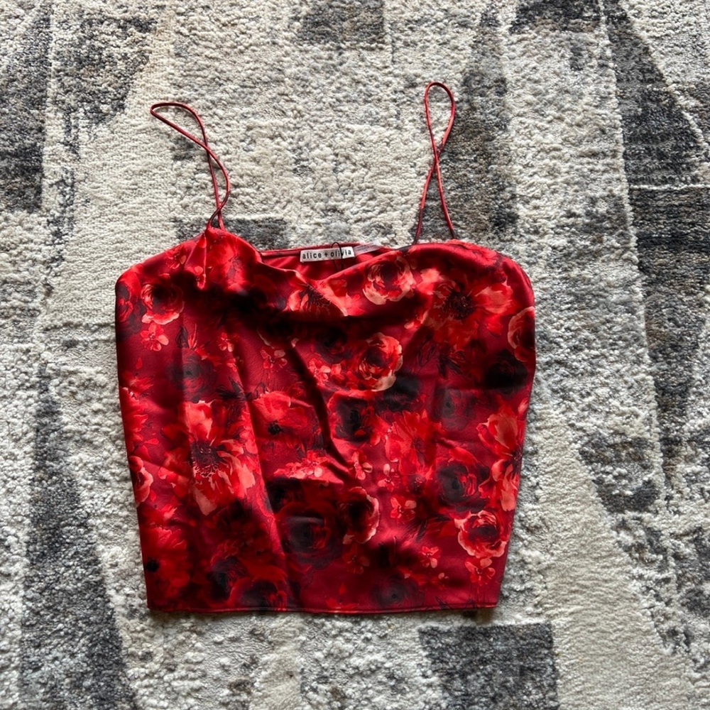 Alice and Olivia Harmon Satin Camisole